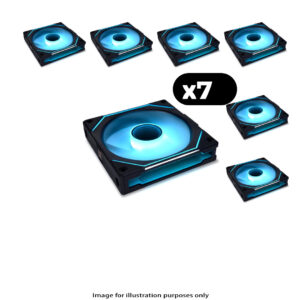 7x Lian Li UNI FAN SL-INF Infinity RGB – 120mm, Black