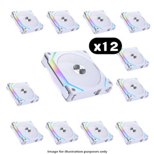 12x Lian Li UNI FAN SL120 V2 RGB – 120mm, White